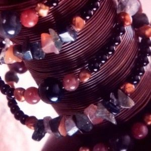 Indian Agate Coil Bracelet
